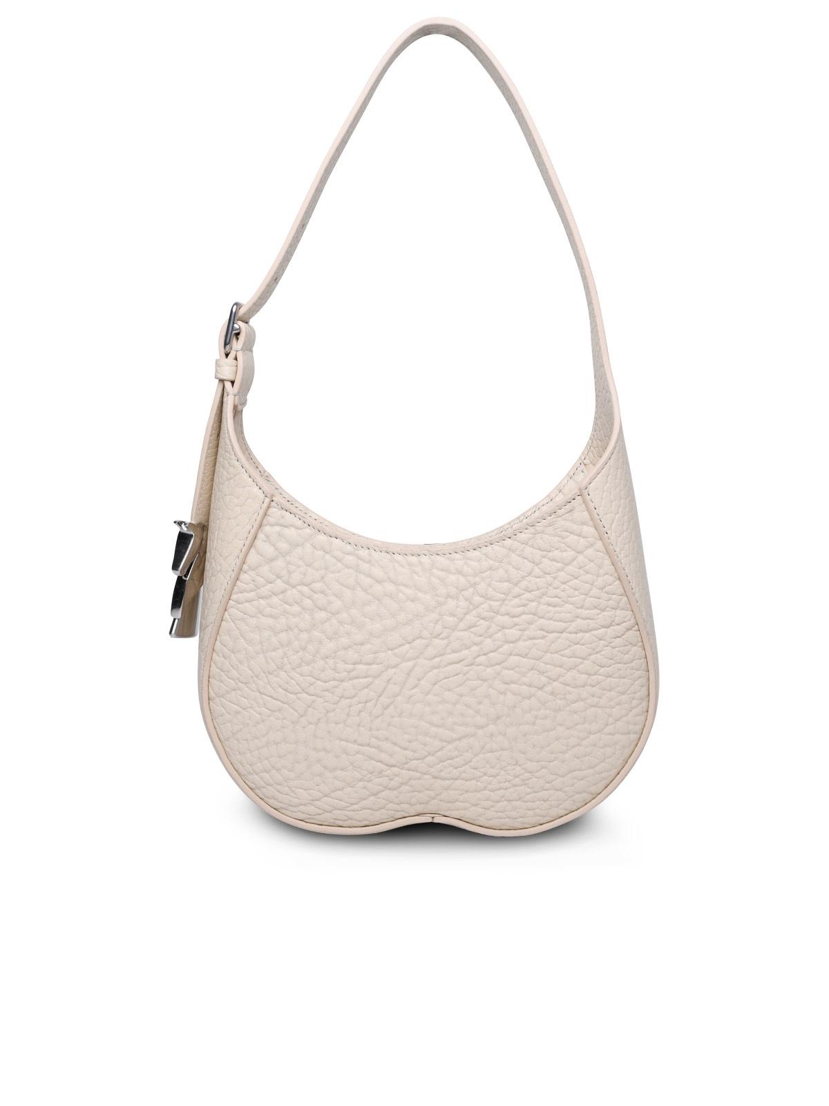 Burberry Small 'chess' Ivory Leather Bag Woman In Cream