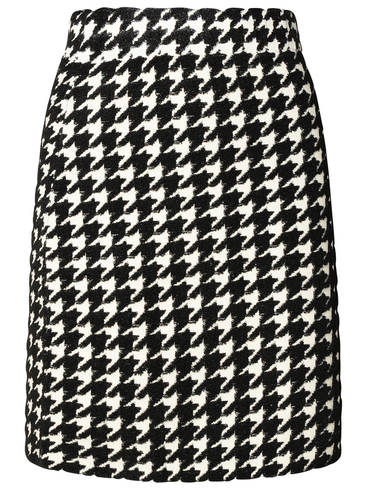 Burberry Black Viscose Blend Skirt Woman In Multicolor