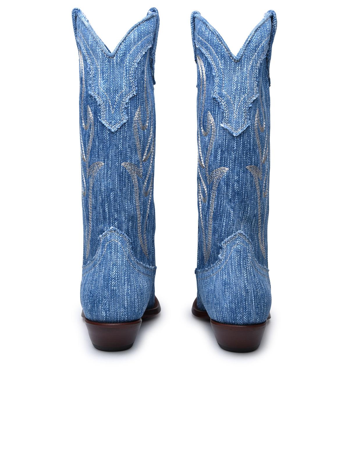 Shop Sonora Light Blue Denim Boots Woman