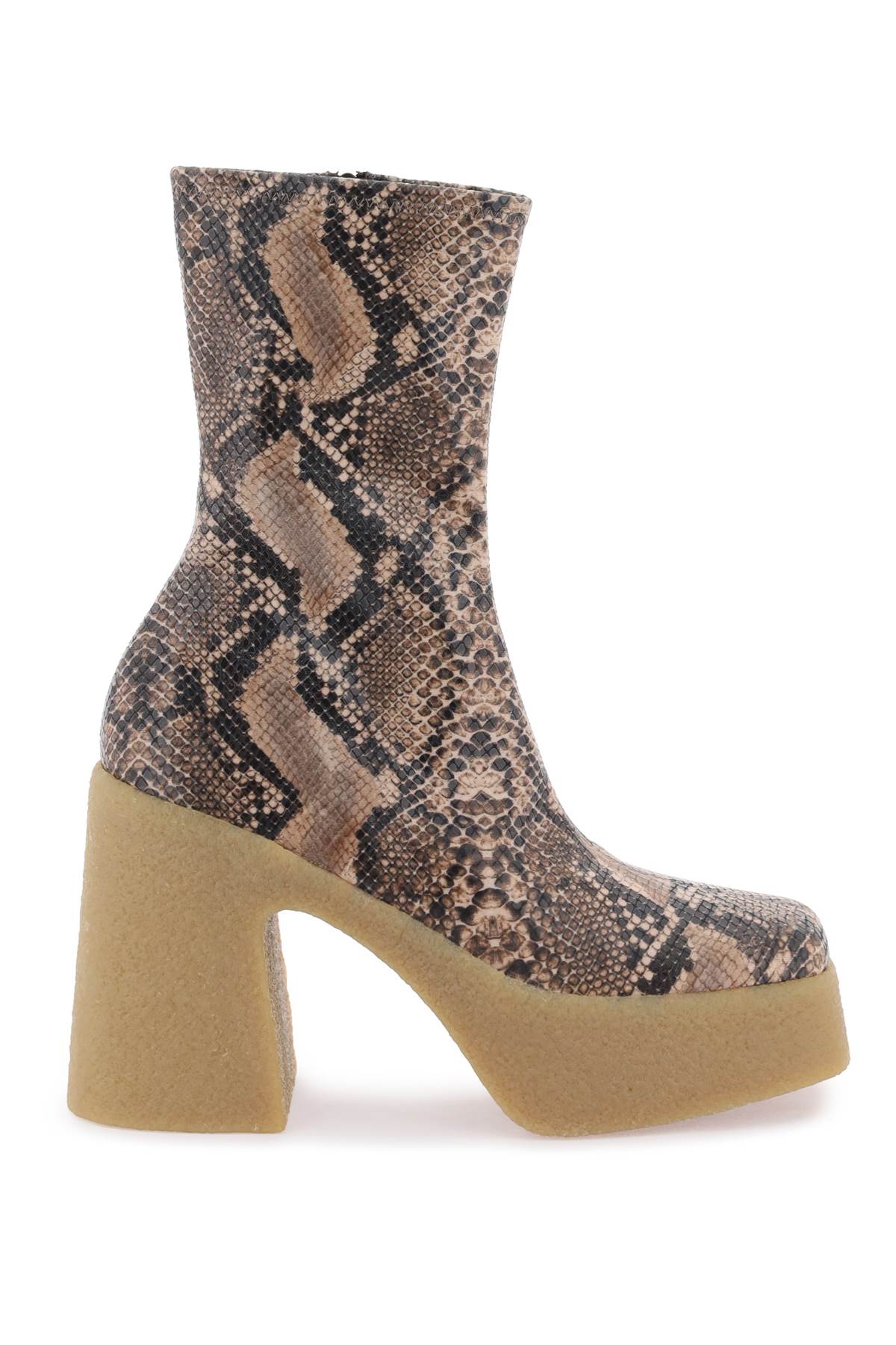 Shop Stella Mccartney Skyla Wedge Ankle Boots In Alter Python Women In Multicolor