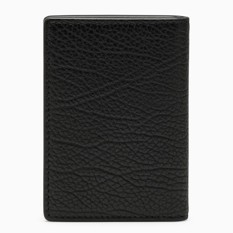 Shop Burberry Black Leather B Cut Card Case Men