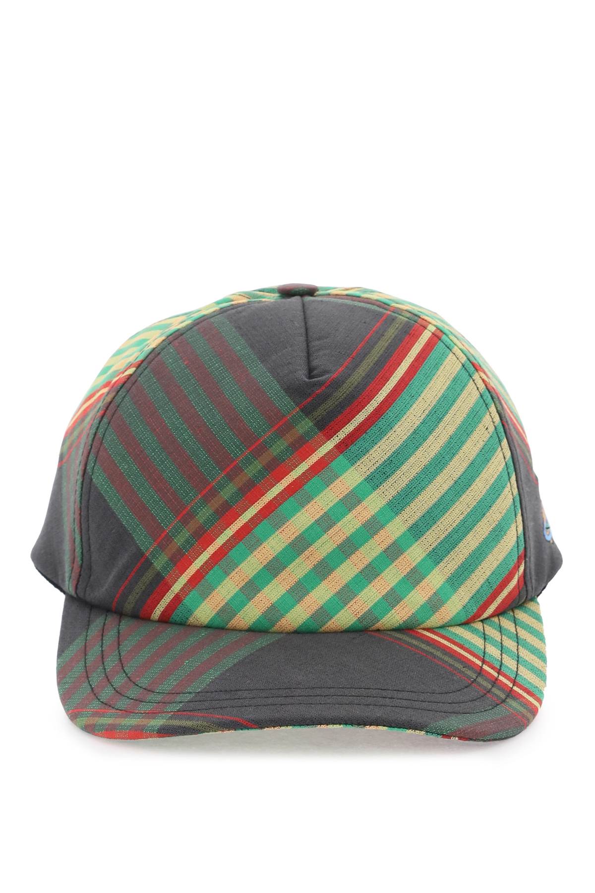 Shop Vivienne Westwood Combat Tartan Baseball Cap Hat Women In Multicolor