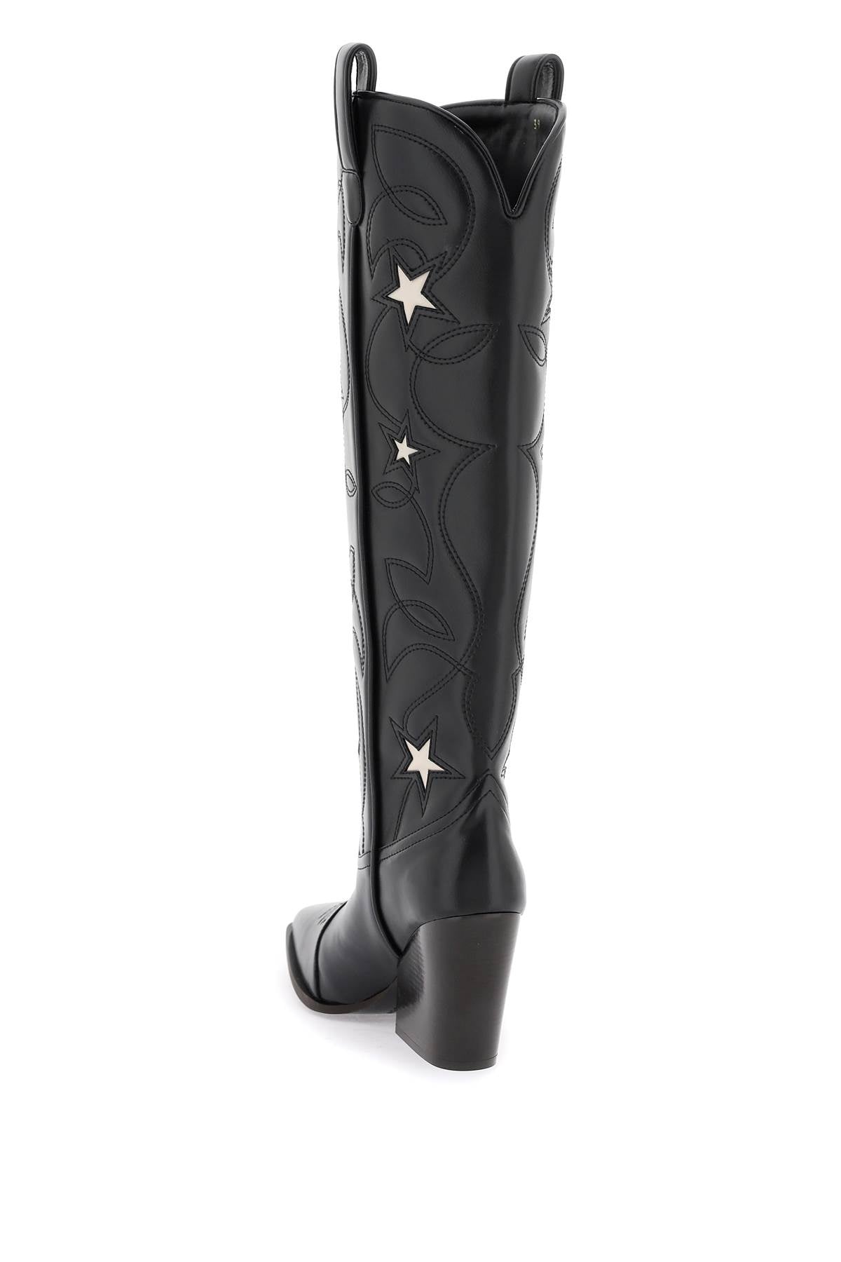 Shop Stella Mccartney Texan Boots With Star Embroidery Women In Multicolor