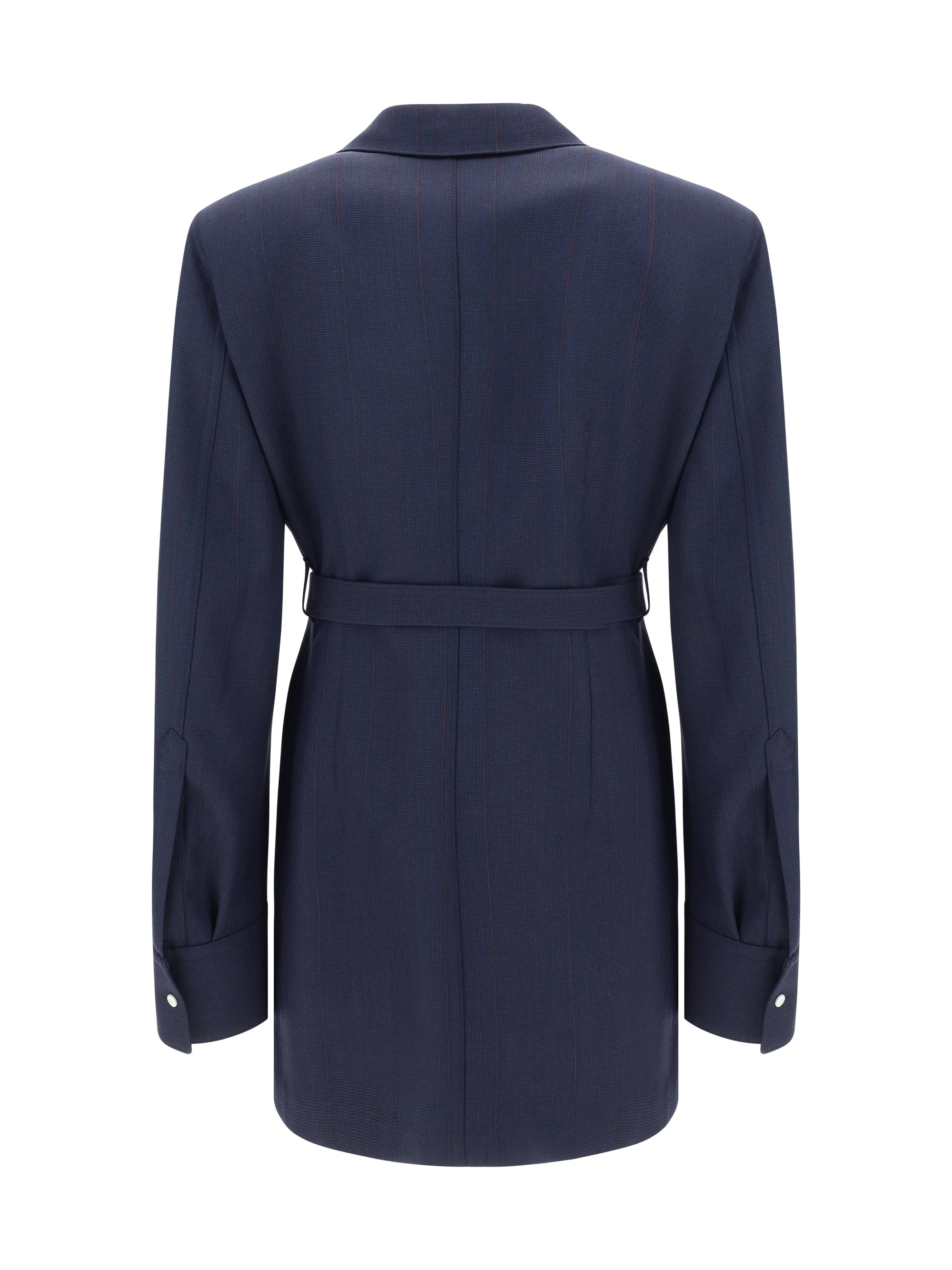 Shop Prada Women Oversized Jacket In Blue