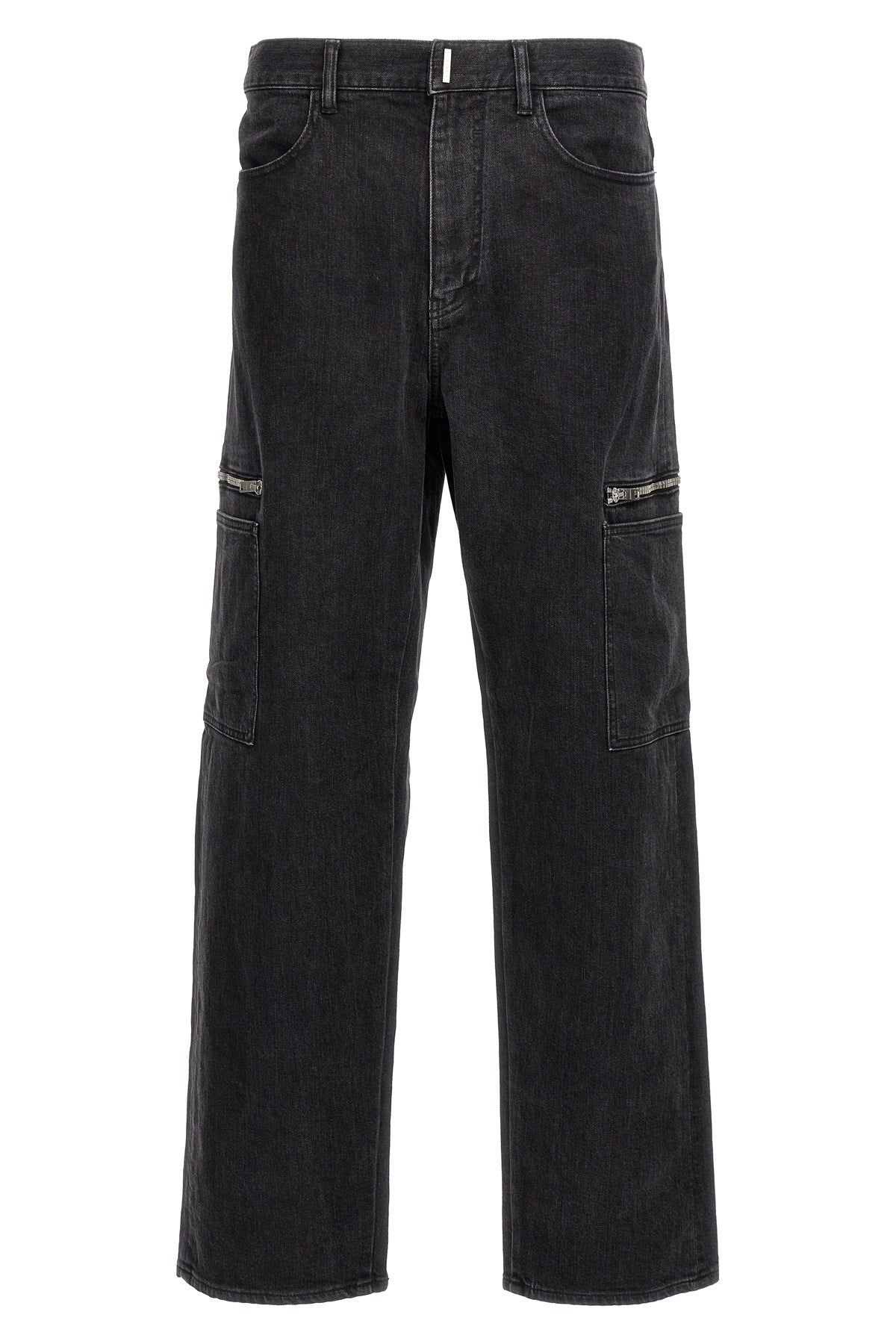 Shop Givenchy Men Cargo Jeans In Black