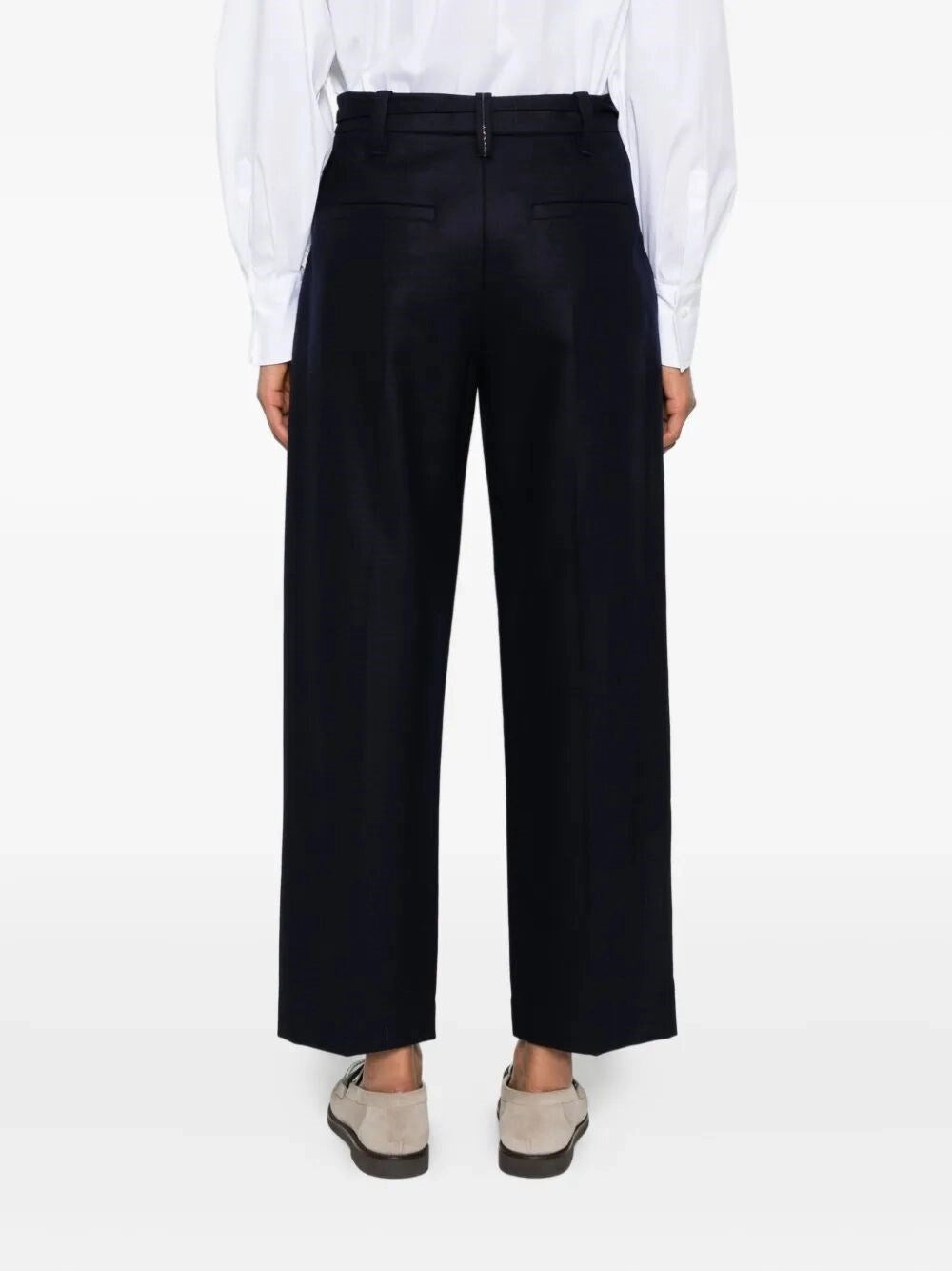 Brunello Cucinelli Pleated-wool Trousers In Black