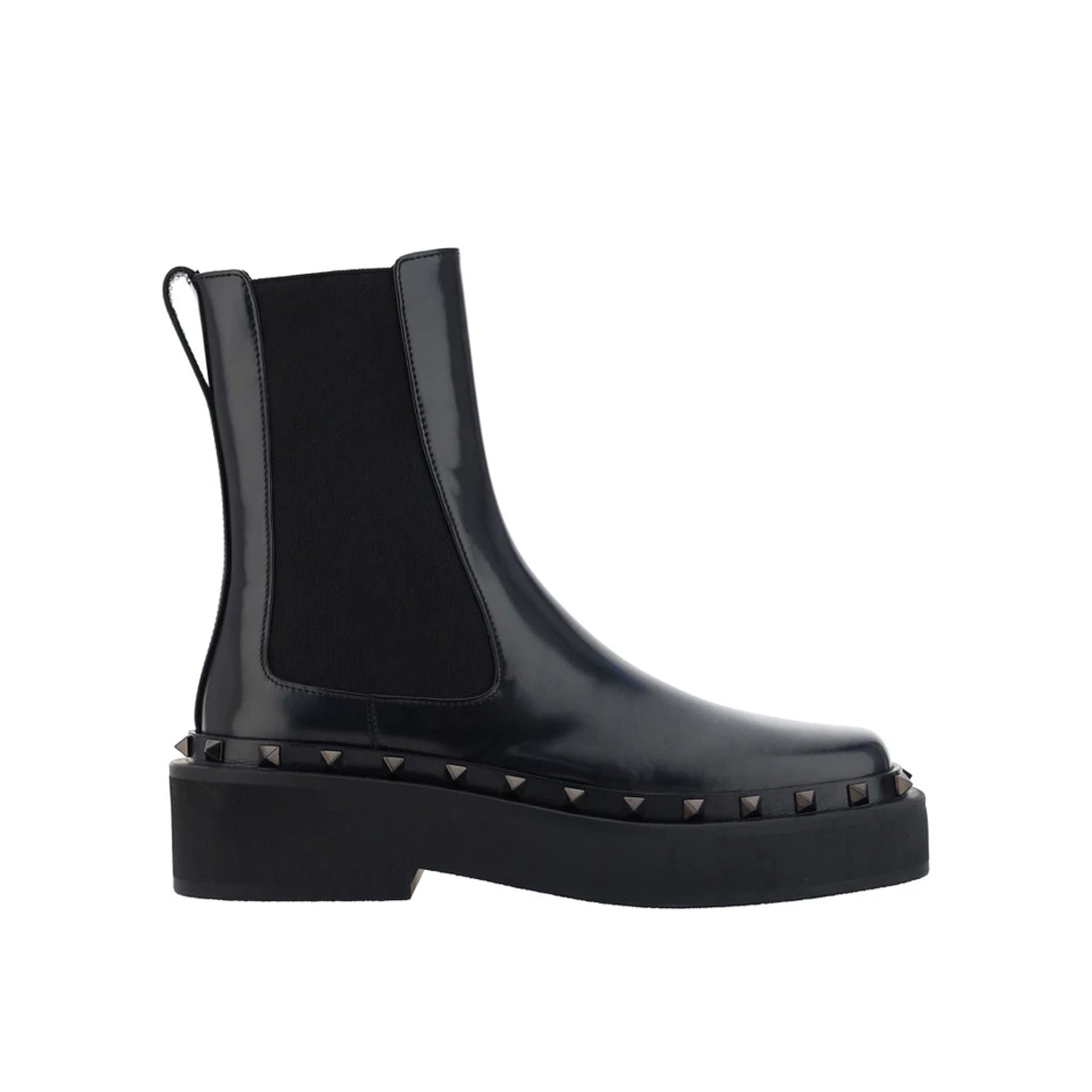 Valentino Black Rockstud M-way Ankle Boots