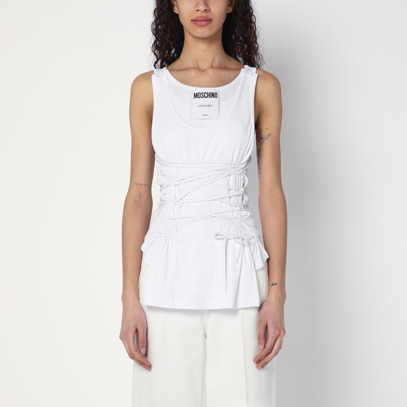 Moschino Sleeveless Shirt In White