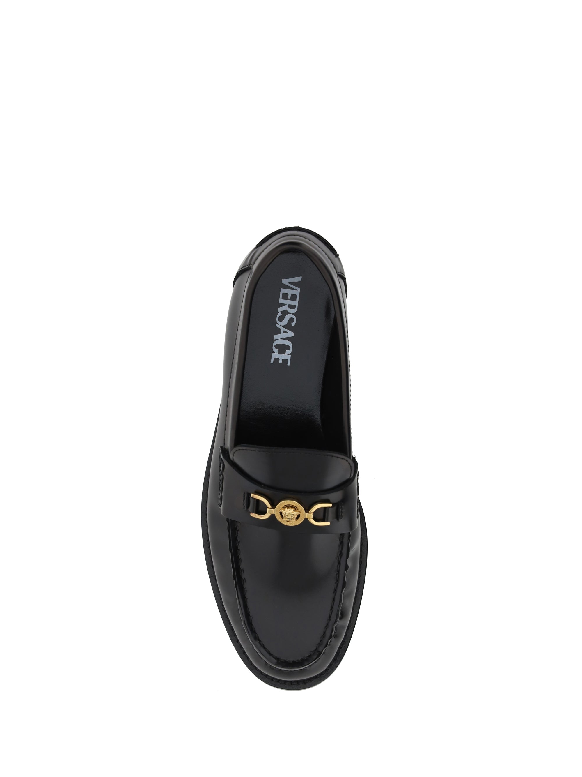 Shop Versace Women Loafers In Multicolor