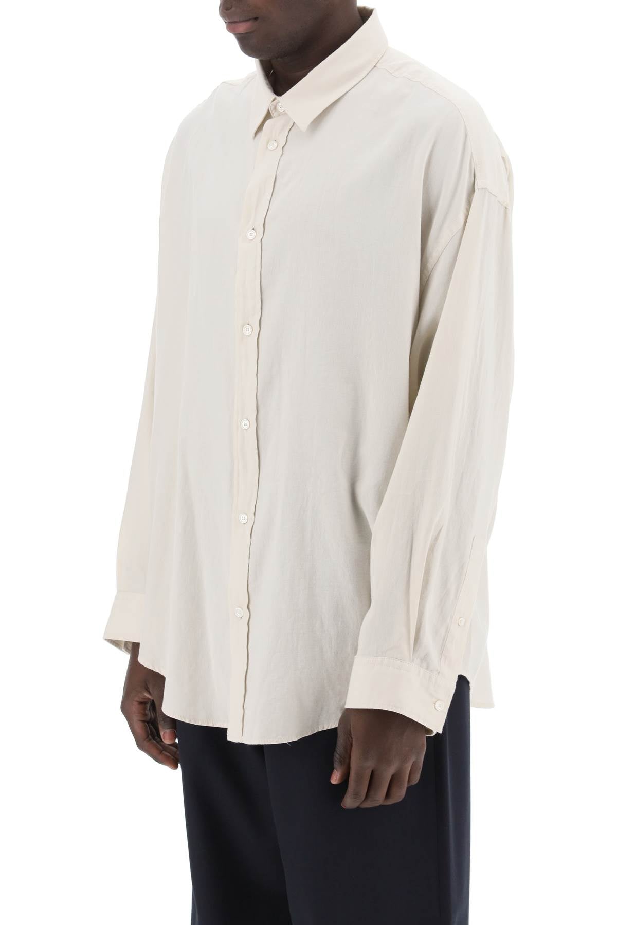 Shop Acne Studios Oversized Cotton Shirt For Men In Multicolor