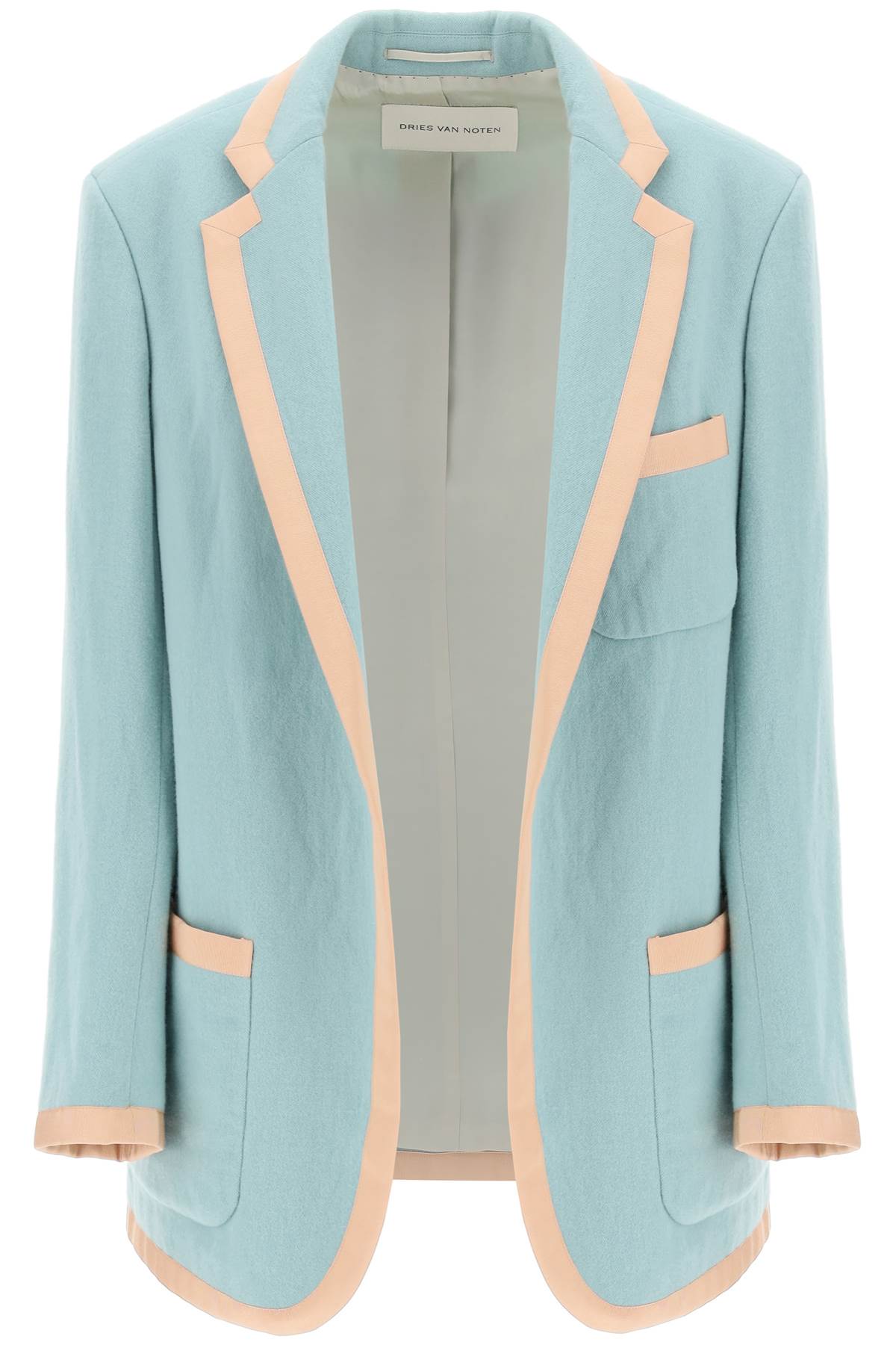 Dries Van Noten Oversized Single Breasted Blazer In Green