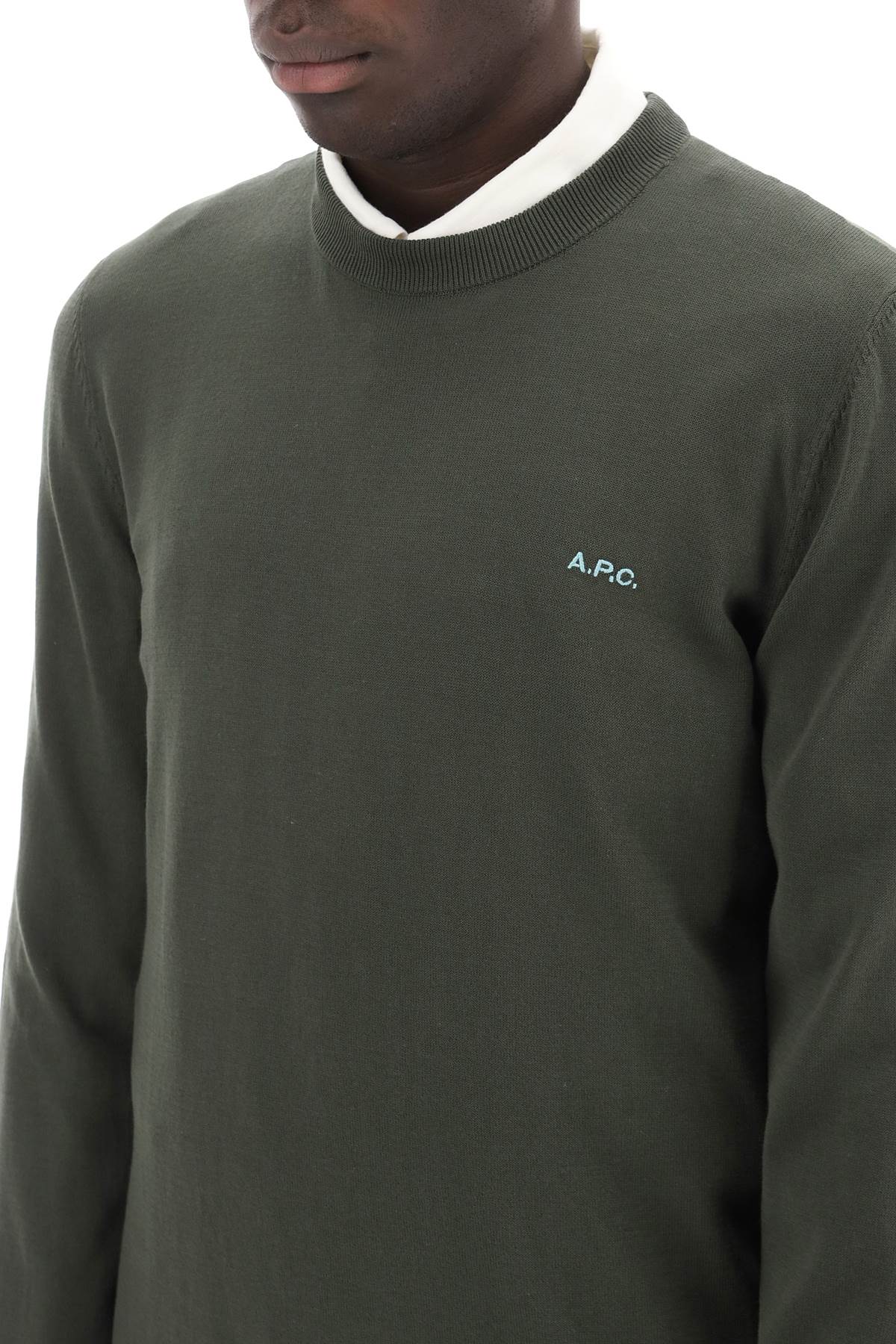 Shop Apc A.p.c. Mayeul Cotton Crewneck Pul Men In Multicolor