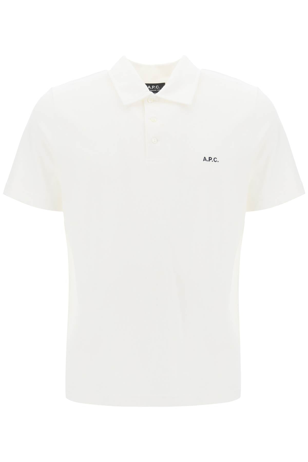 Shop Apc A.p.c. Austin Polo Shirt With Logo Embroidery Men In White