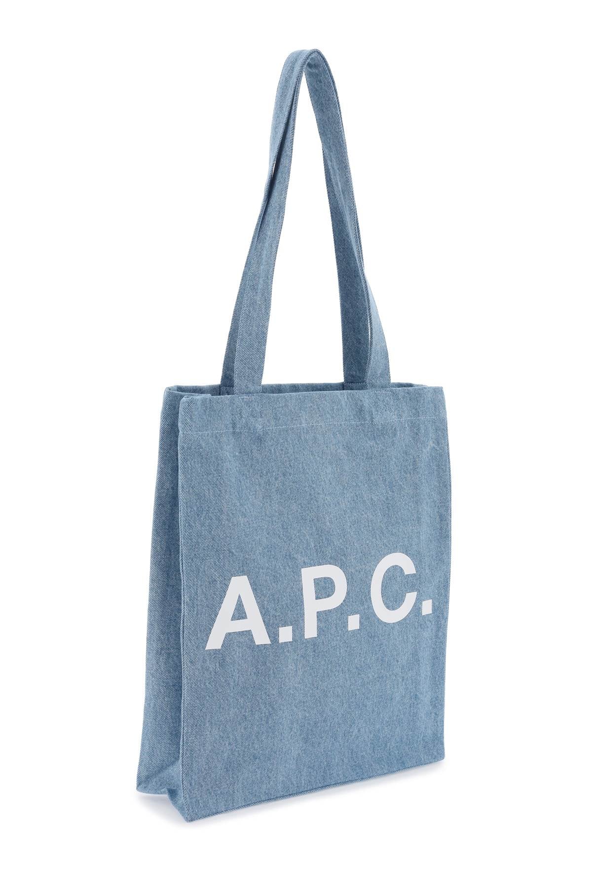 Shop Apc A.p.c. Denim Lou Tote Bag With Women In Multicolor