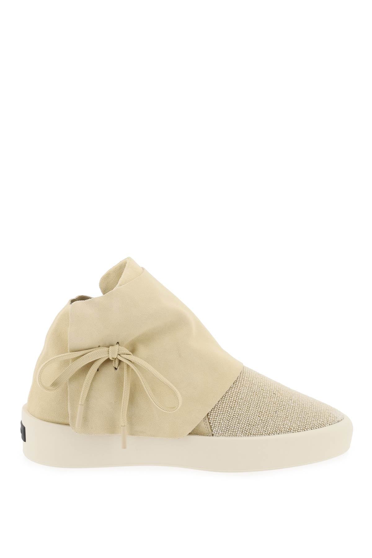 Shop Fear Of God Mid-top Suede And Bead Sneakers. Men In Cream