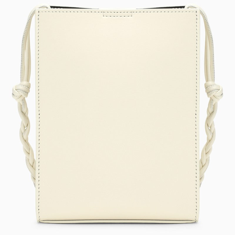 Shop Jil Sander Tangle Ivory Leather Shoulder Bag Women In Cream