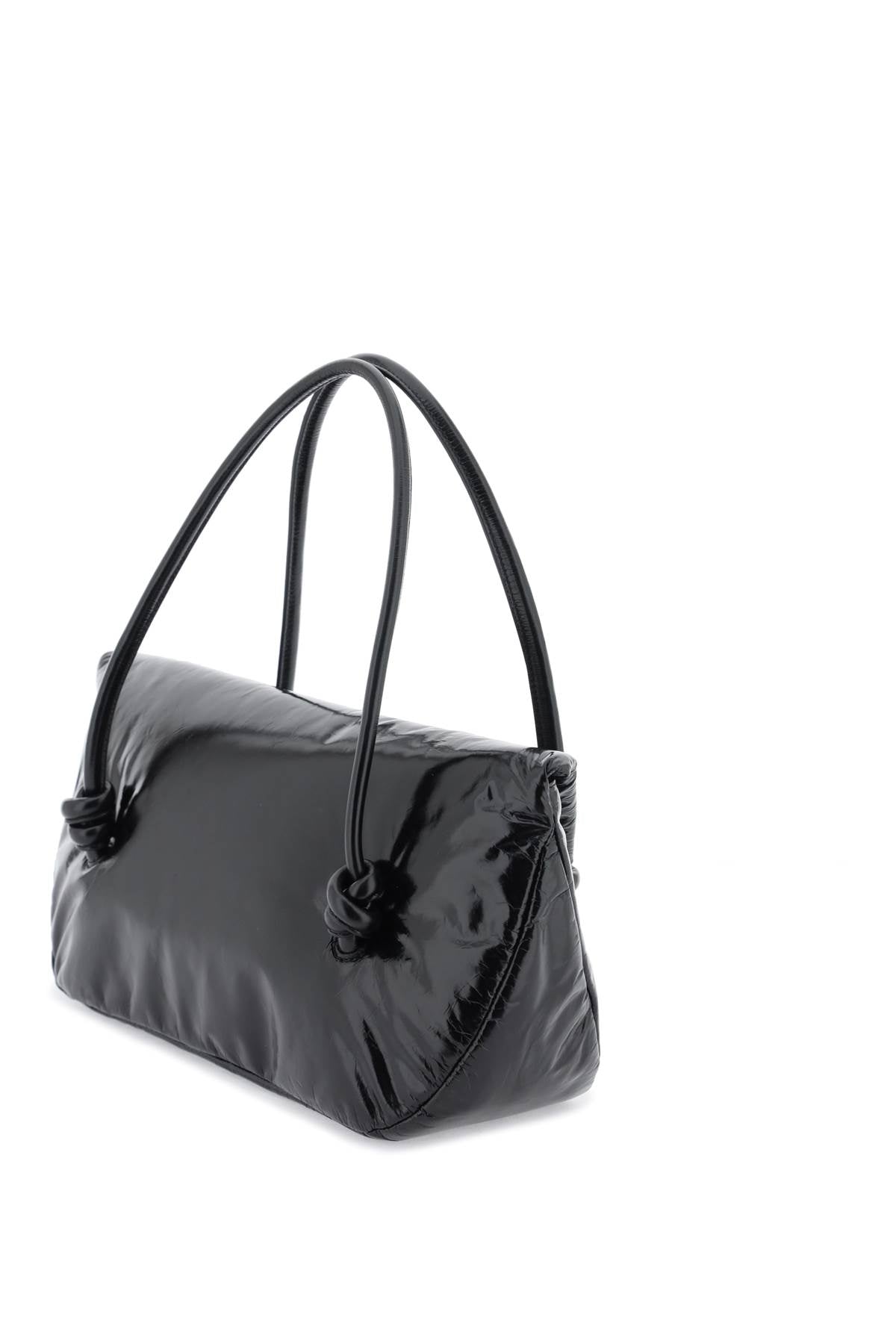 Shop Jil Sander Padded Leather Shoulder Bag Women In Black