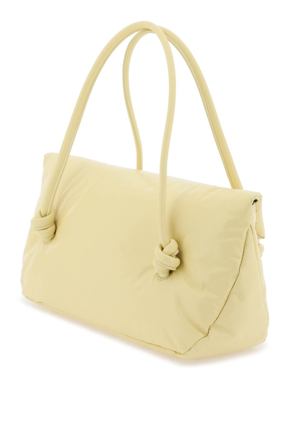 Shop Jil Sander Padded Leather Shoulder Bag Women In Yellow