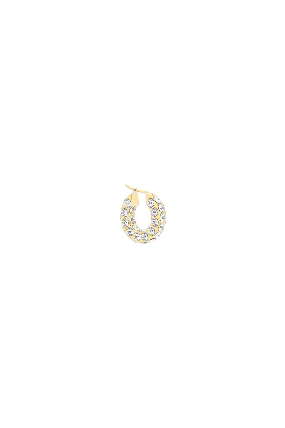 Shop Amina Muaddi Small Jahleel Hoop Earrings With Crystals Women In Multicolor
