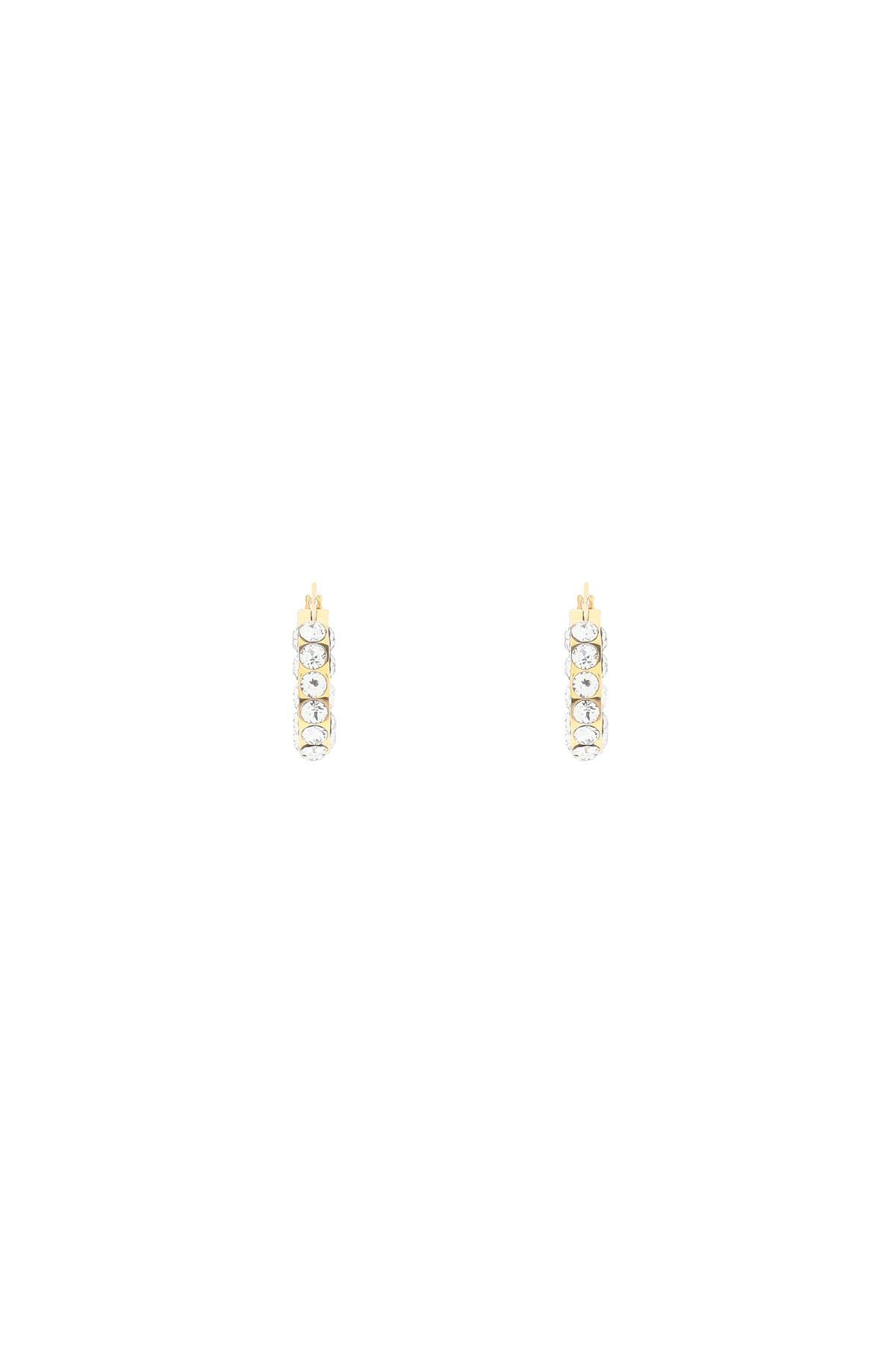 Shop Amina Muaddi Small Jahleel Hoop Earrings With Crystals Women In Multicolor