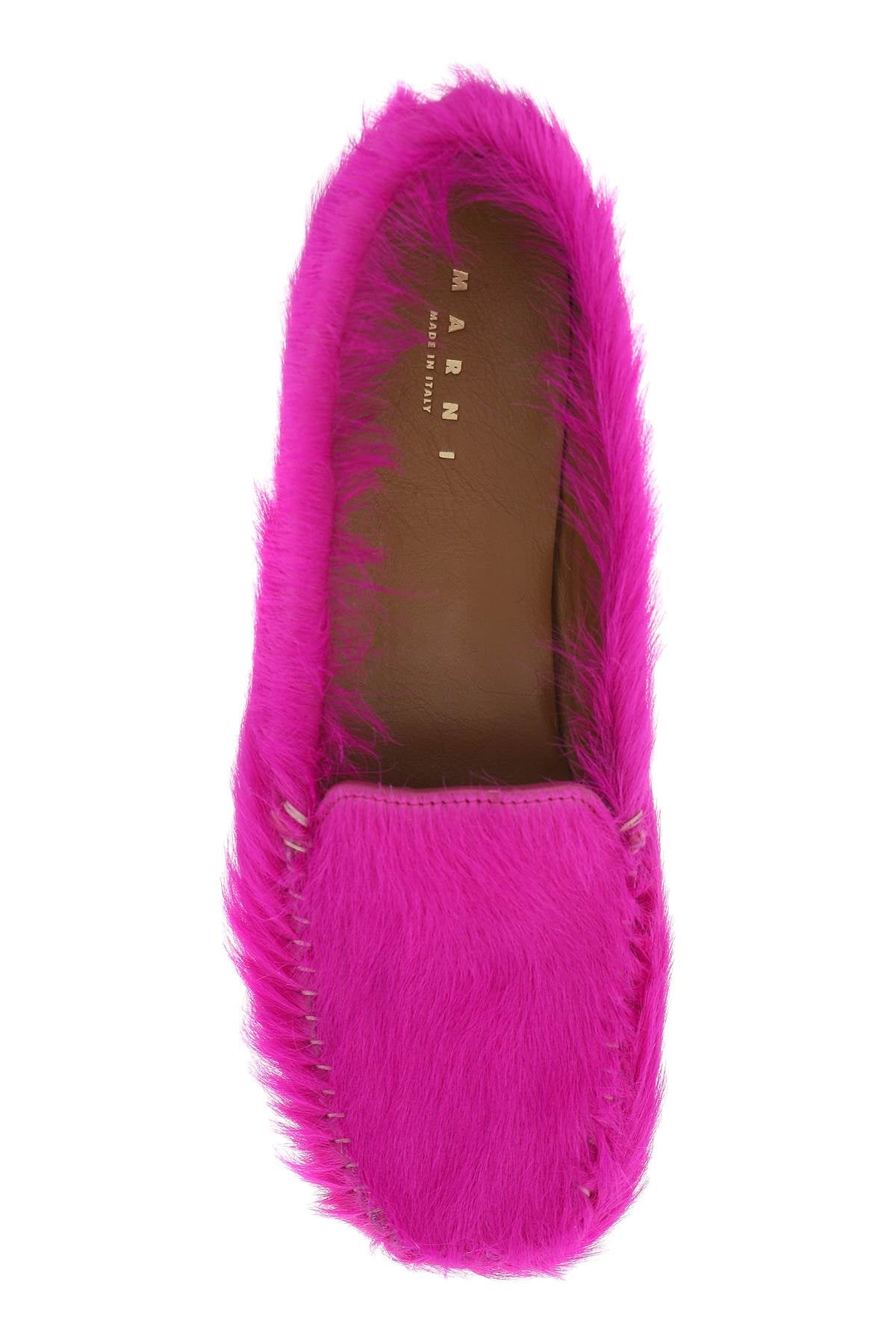 Shop Marni Long-haired Leather Moccasins In Men In Multicolor