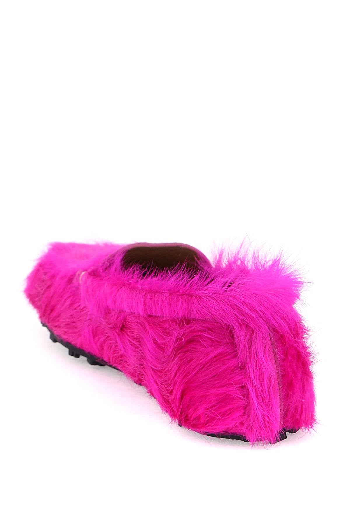Shop Marni Long-haired Leather Moccasins In Men In Multicolor