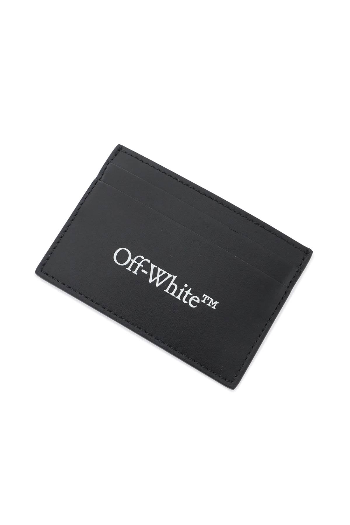 Shop Off-white Bookish Logo Card Holder Men In Black