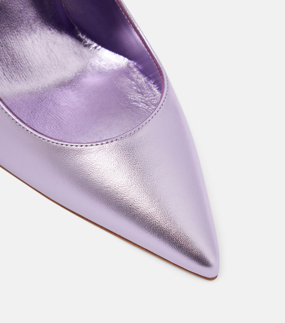 Shop Christian Louboutin Women 100mm Kate Laminated Leather Pumps In Purple