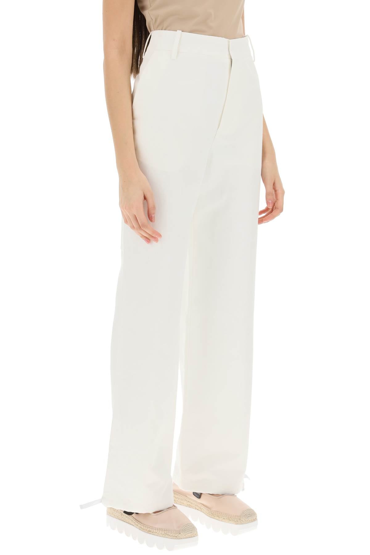 Shop Marni Technical Linen Utility Pants Women In White