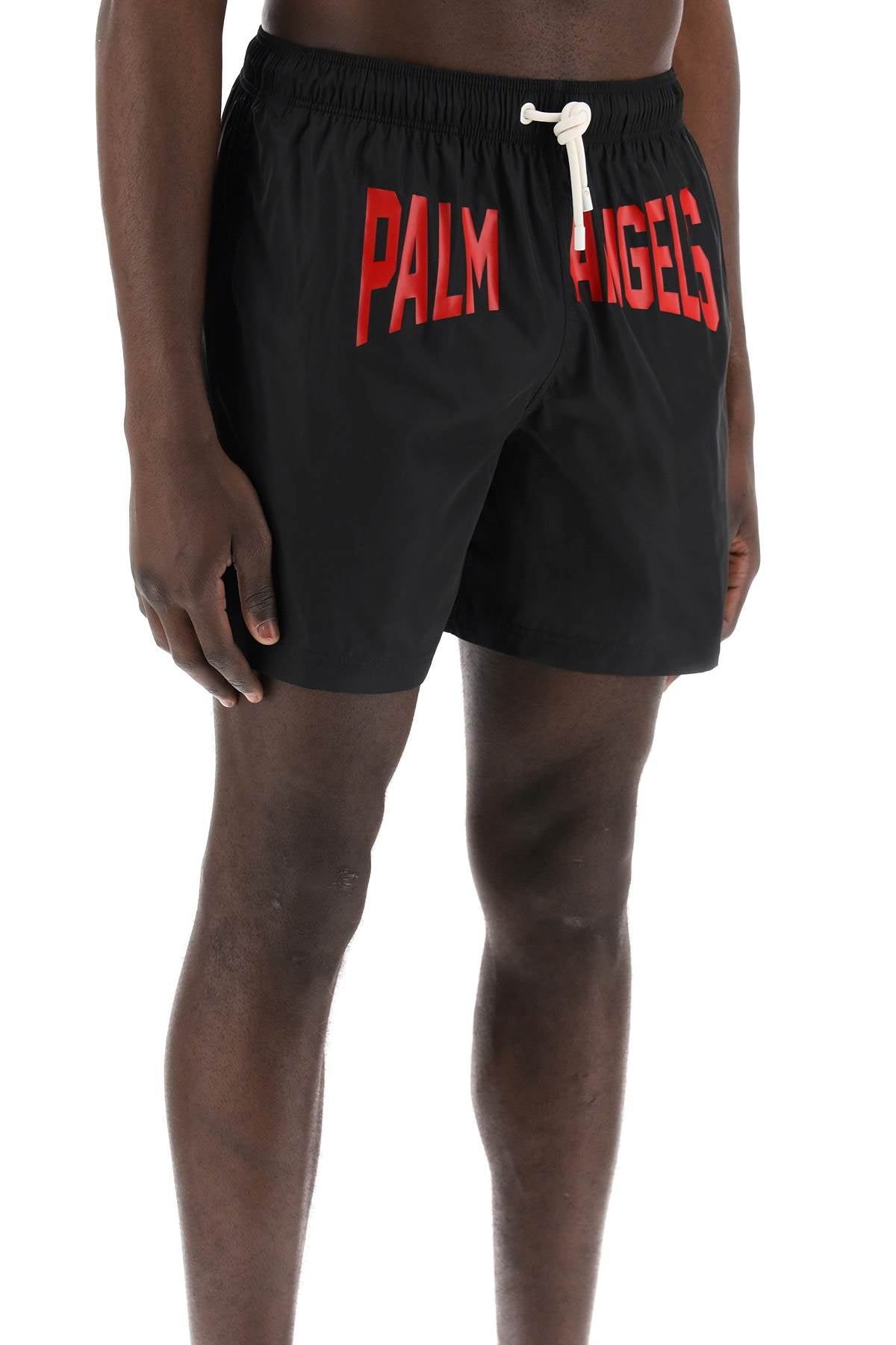 Shop Palm Angels "sea Bermuda Shorts With Logo Print Men In Multicolor