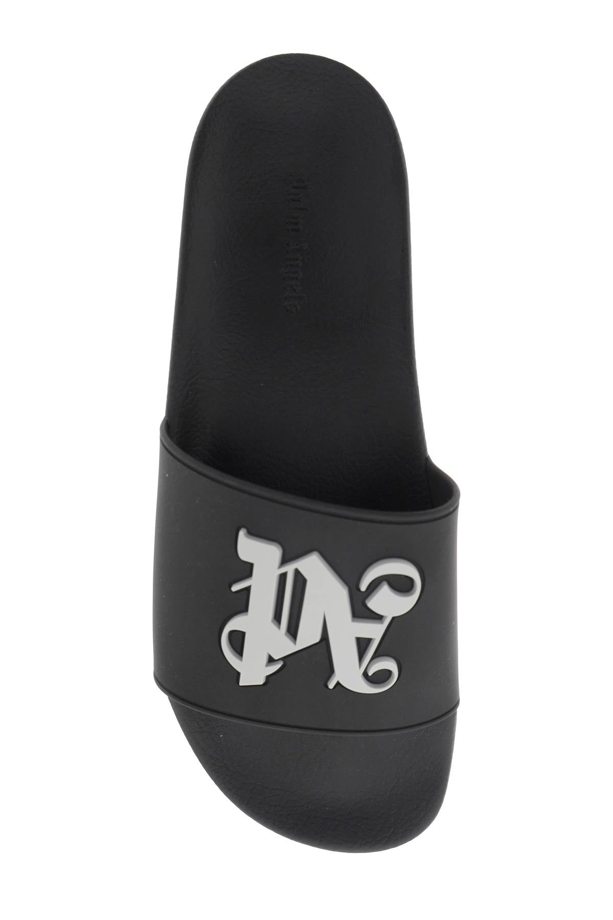 Shop Palm Angels Monogram Slides Men In Multicolor