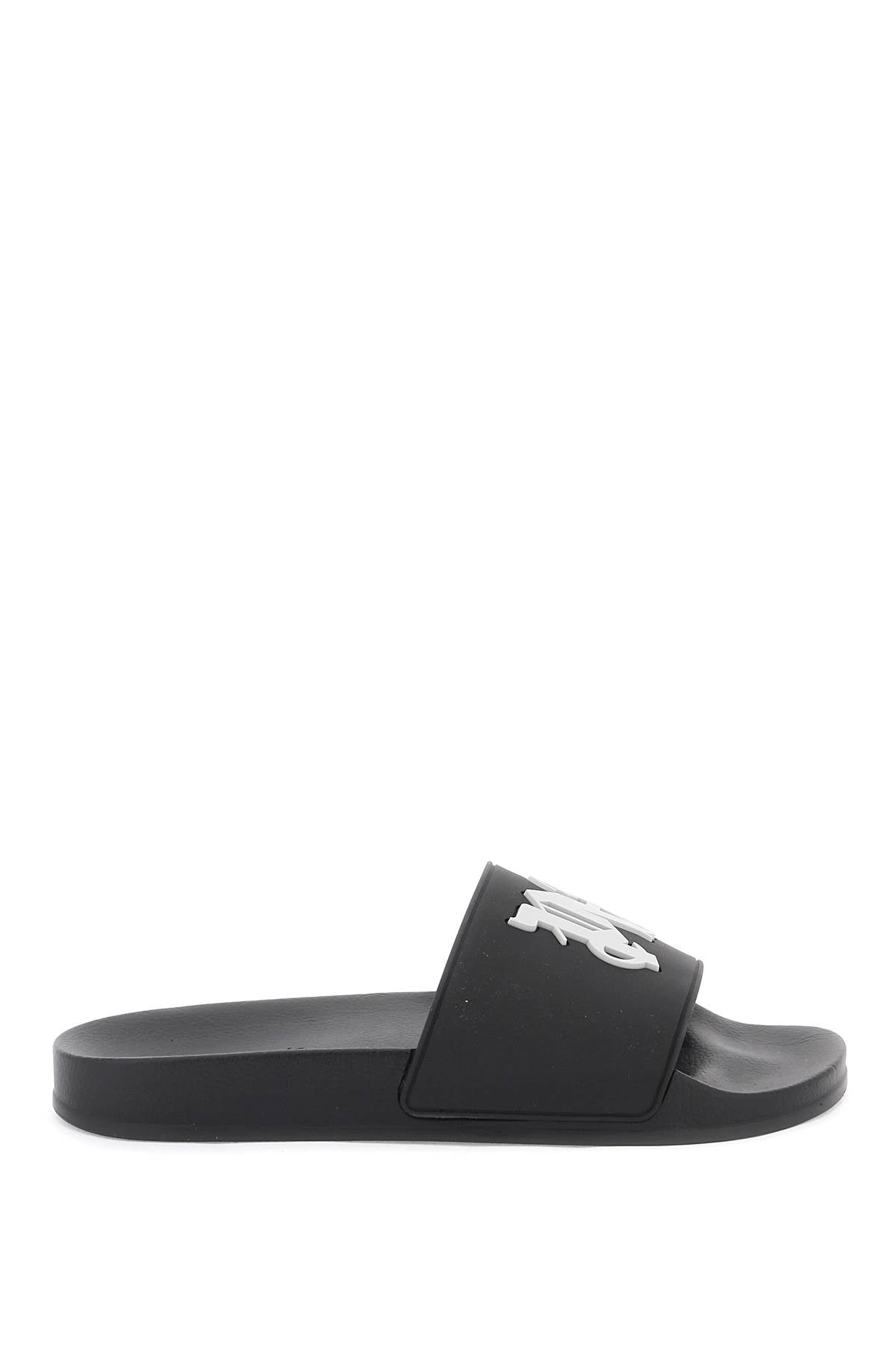 Shop Palm Angels Monogram Slides Men In Multicolor