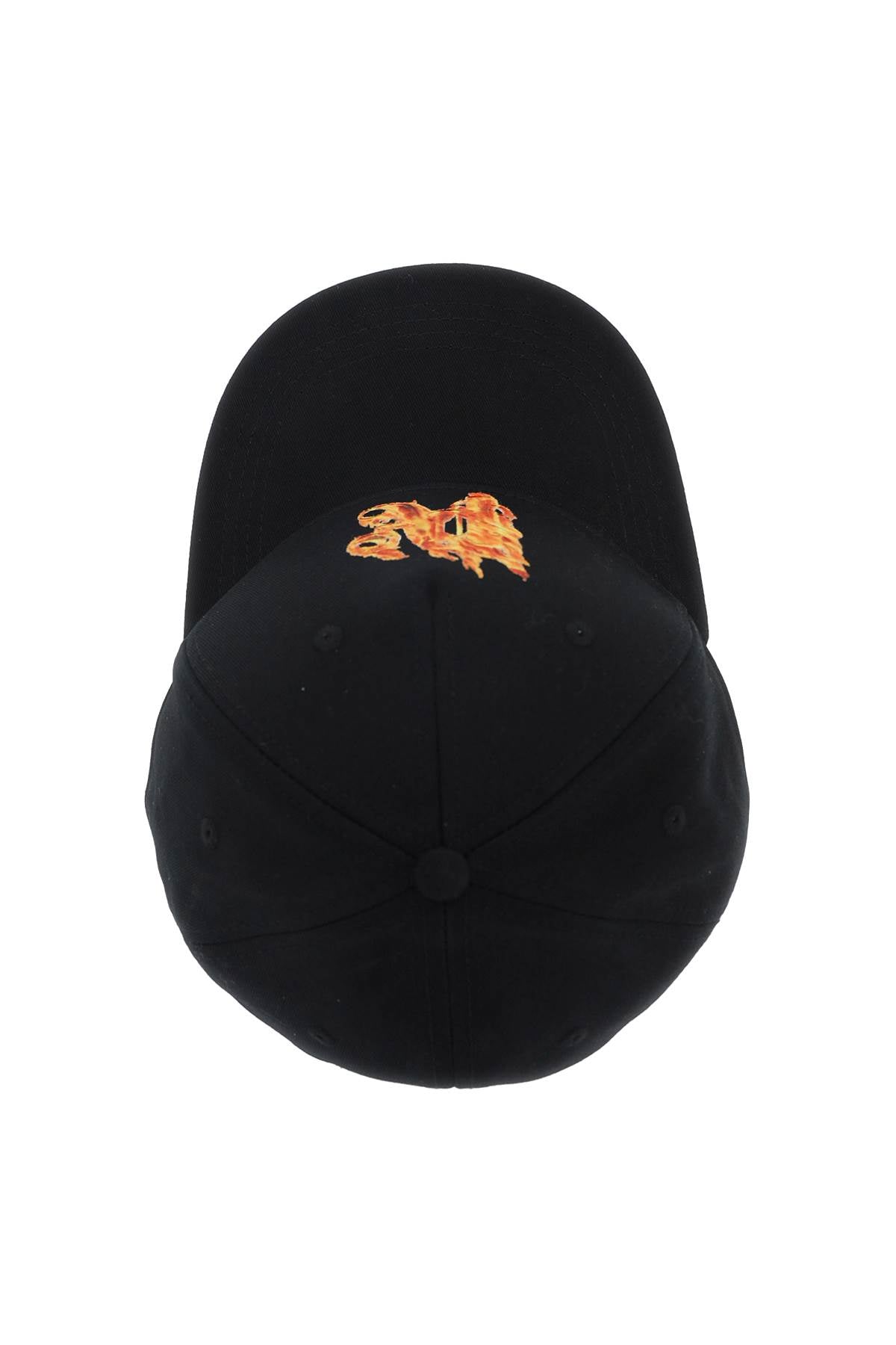 Shop Palm Angels Burning Monogram Baseball Cap Men In Multicolor