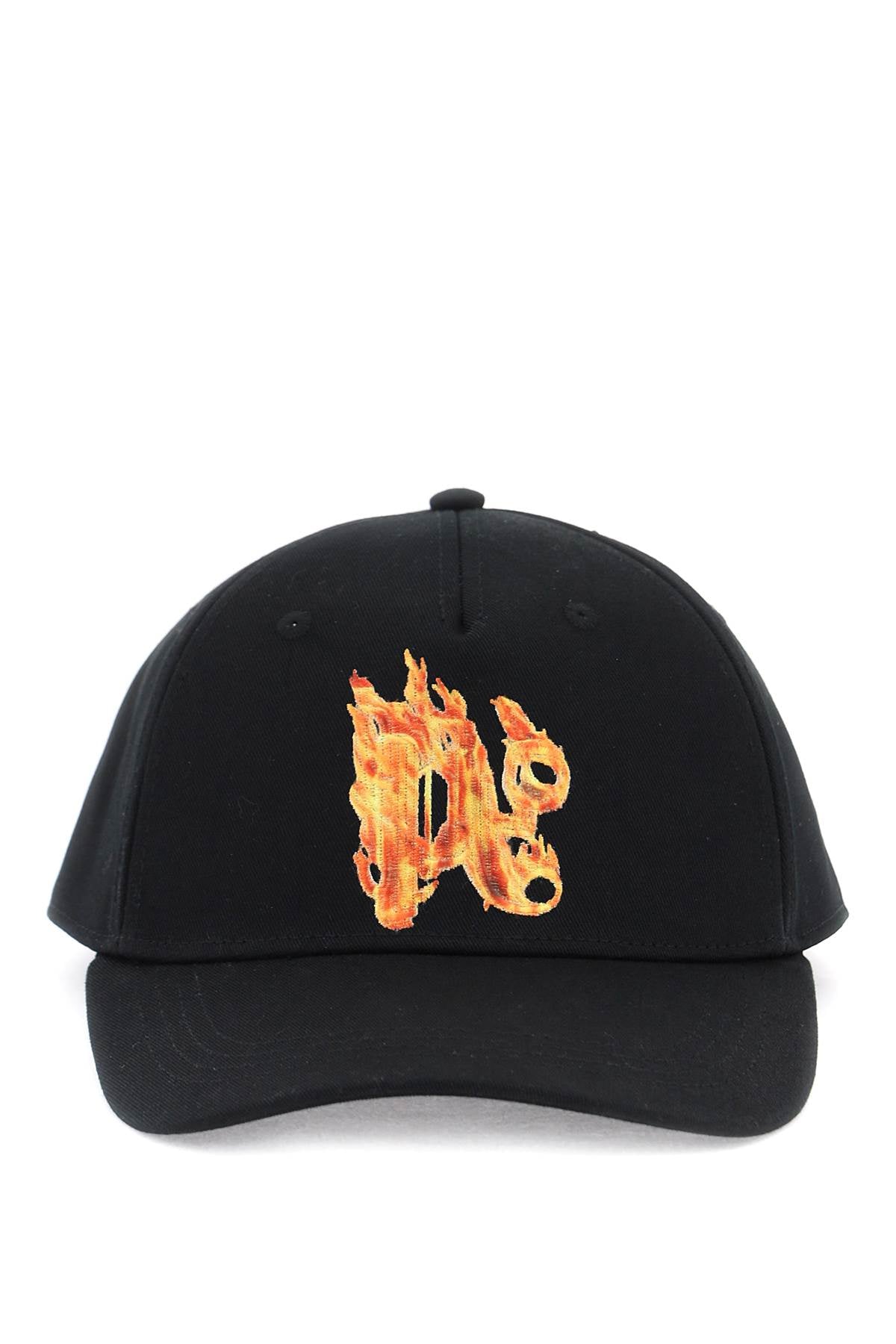 Shop Palm Angels Burning Monogram Baseball Cap Men In Multicolor