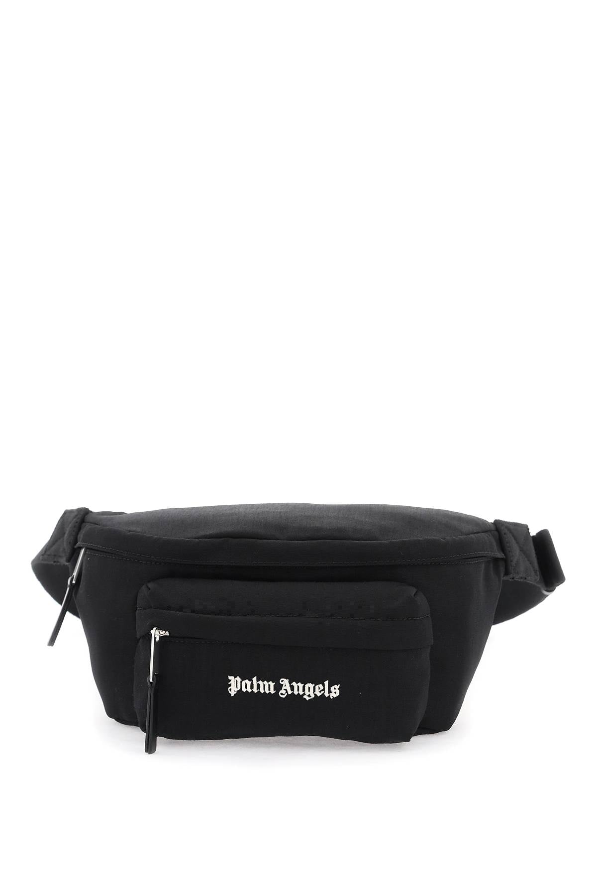 Shop Palm Angels Canvas Waist Bag With Embroidered Logo. Men In Multicolor