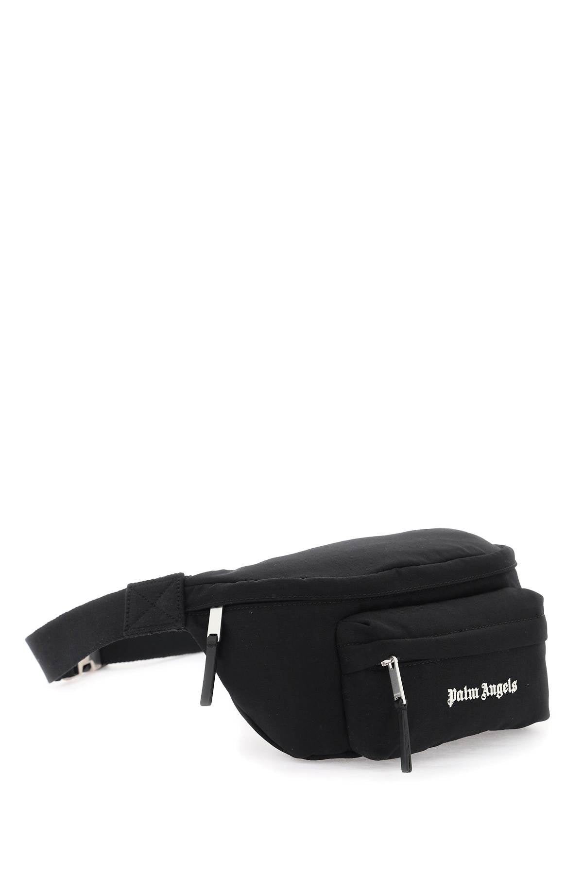 Shop Palm Angels Canvas Waist Bag With Embroidered Logo. Men In Multicolor