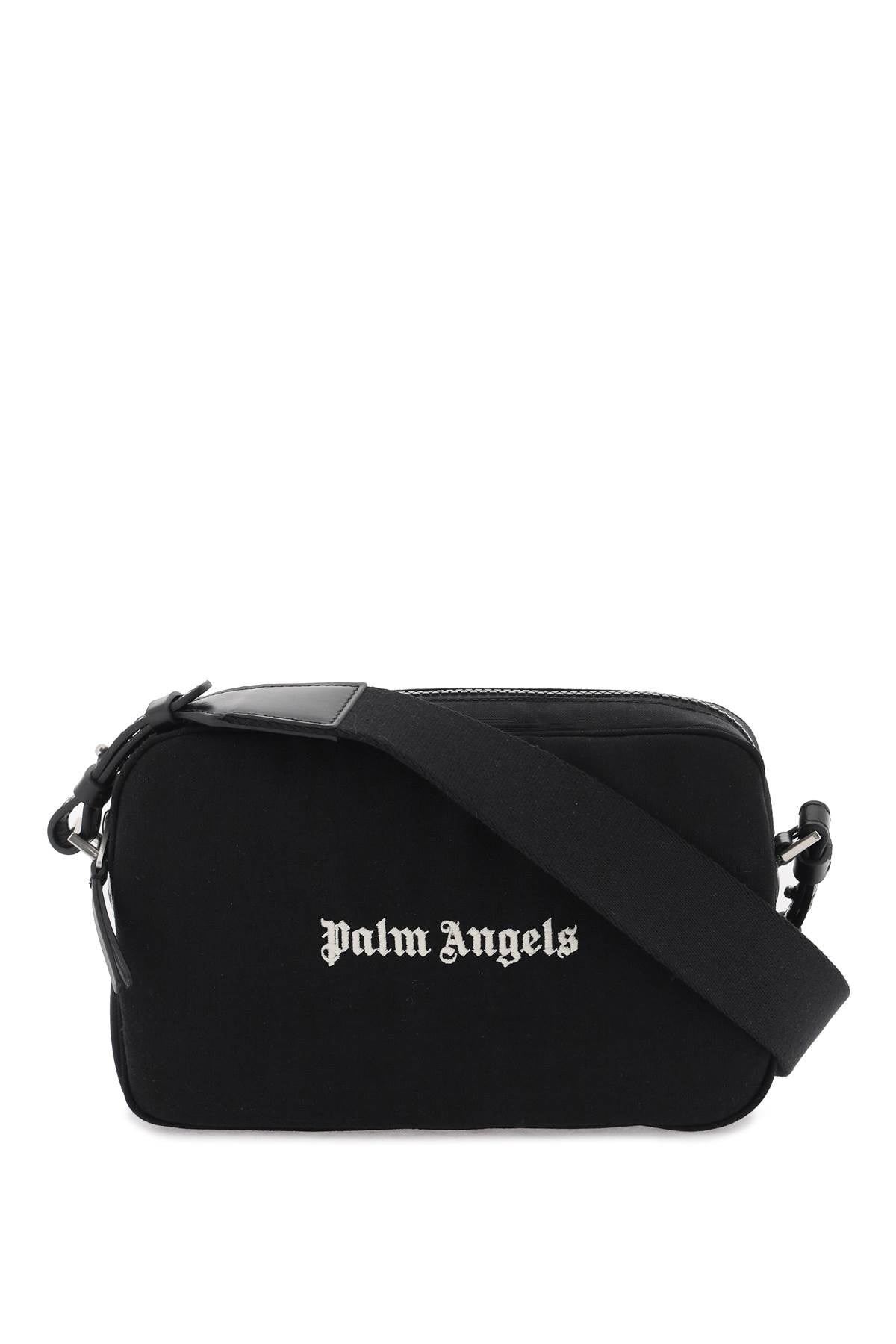 Shop Palm Angels Embroidered Logo Camera Bag With Men In Multicolor