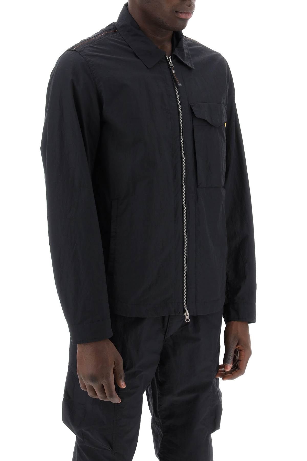 Shop Parajumpers "rayner Overshirt In Nylon Men In Black