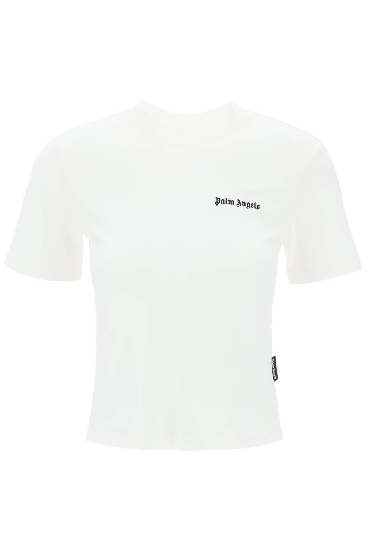 Shop Palm Angels "round-neck T-shirt With Embroidered Women In Multicolor