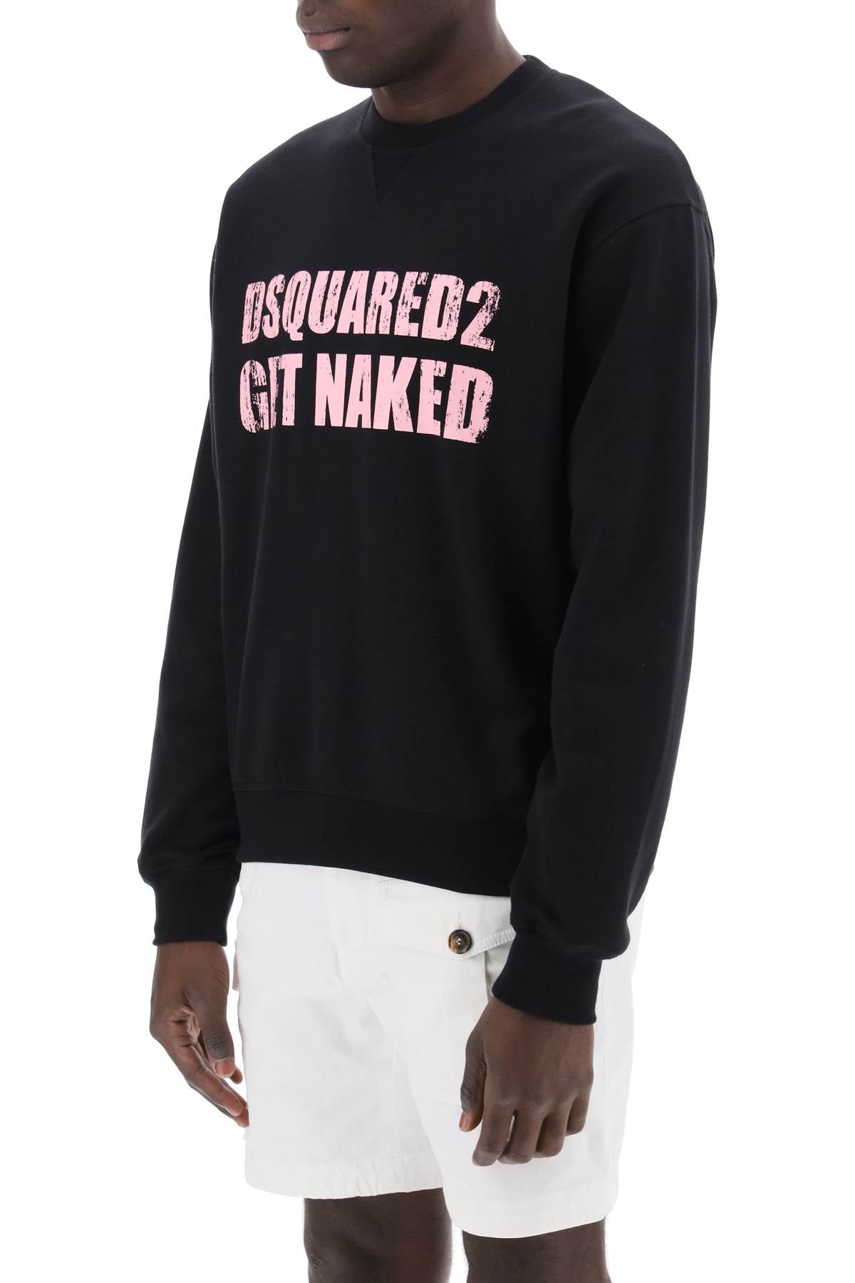 Shop Dsquared2 Cool Fit Printed Sweatshirt Men In Black