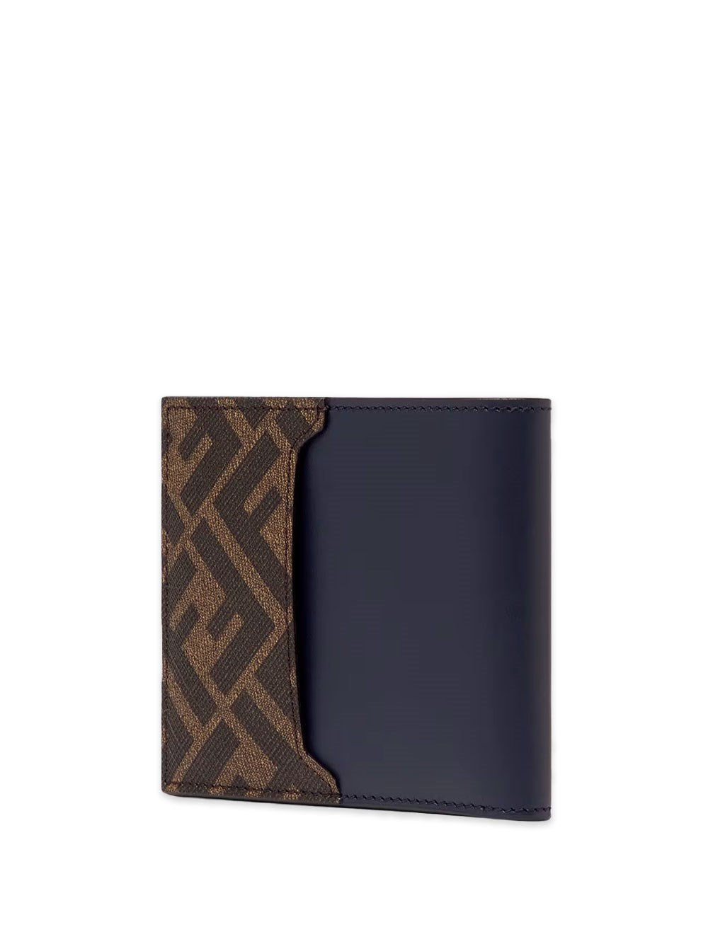 Shop Fendi Men Ff Squared Bi-fold Wallet In Blue