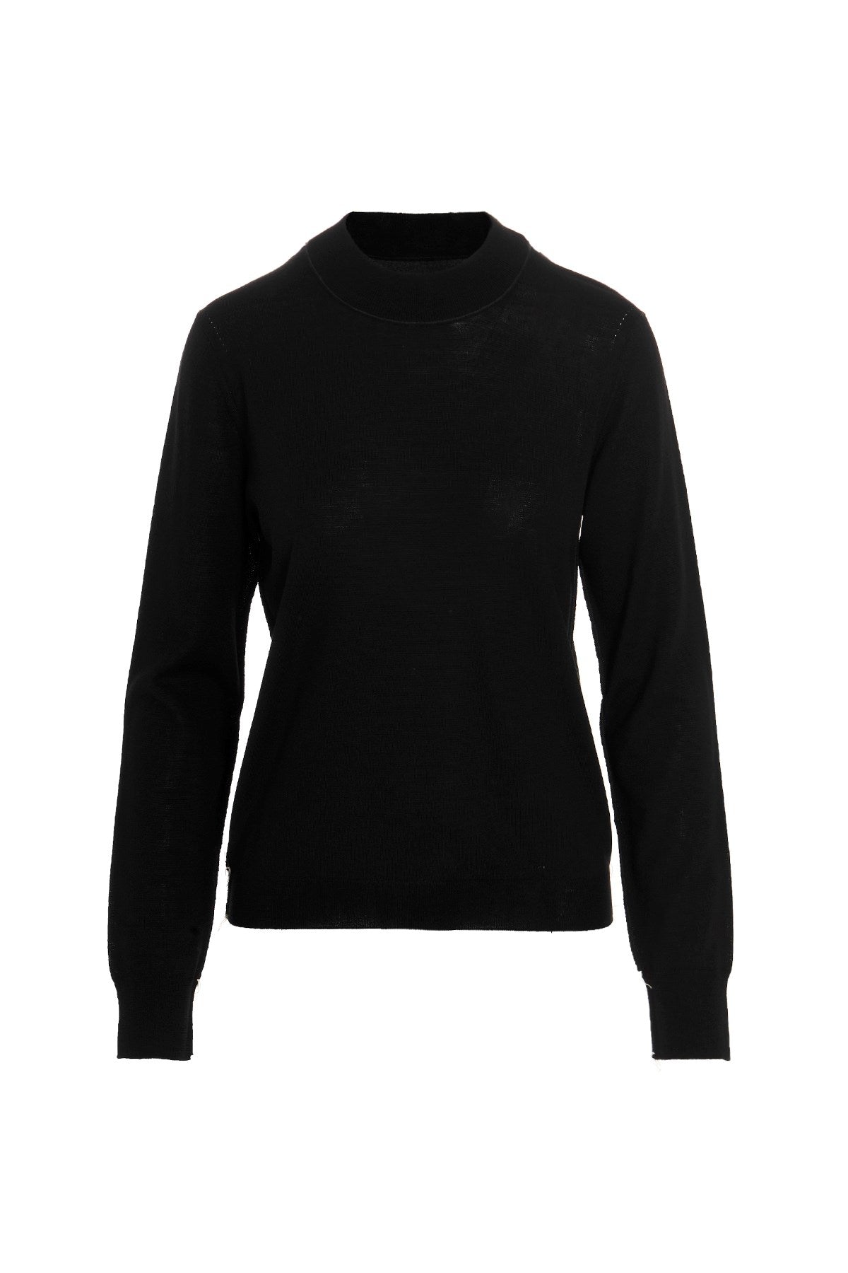 Maison Margiela Women Stitching Detail Sweater In Black