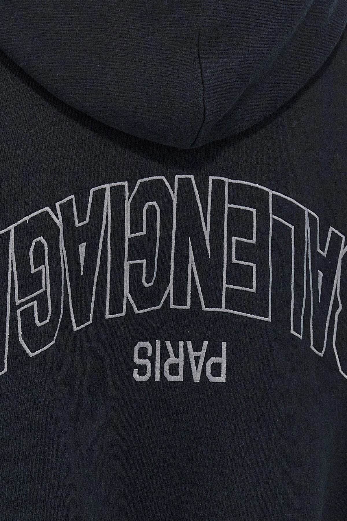 Balenciaga Flipped Uni Zip Sweatshirt In Black