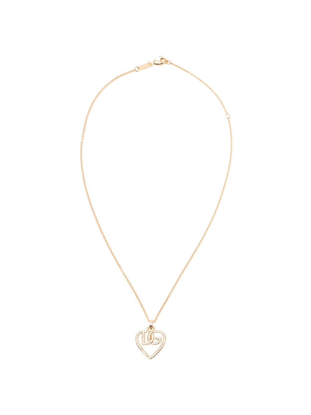 Dolce & Gabbana Women Heart And Logo Necklace In Gold