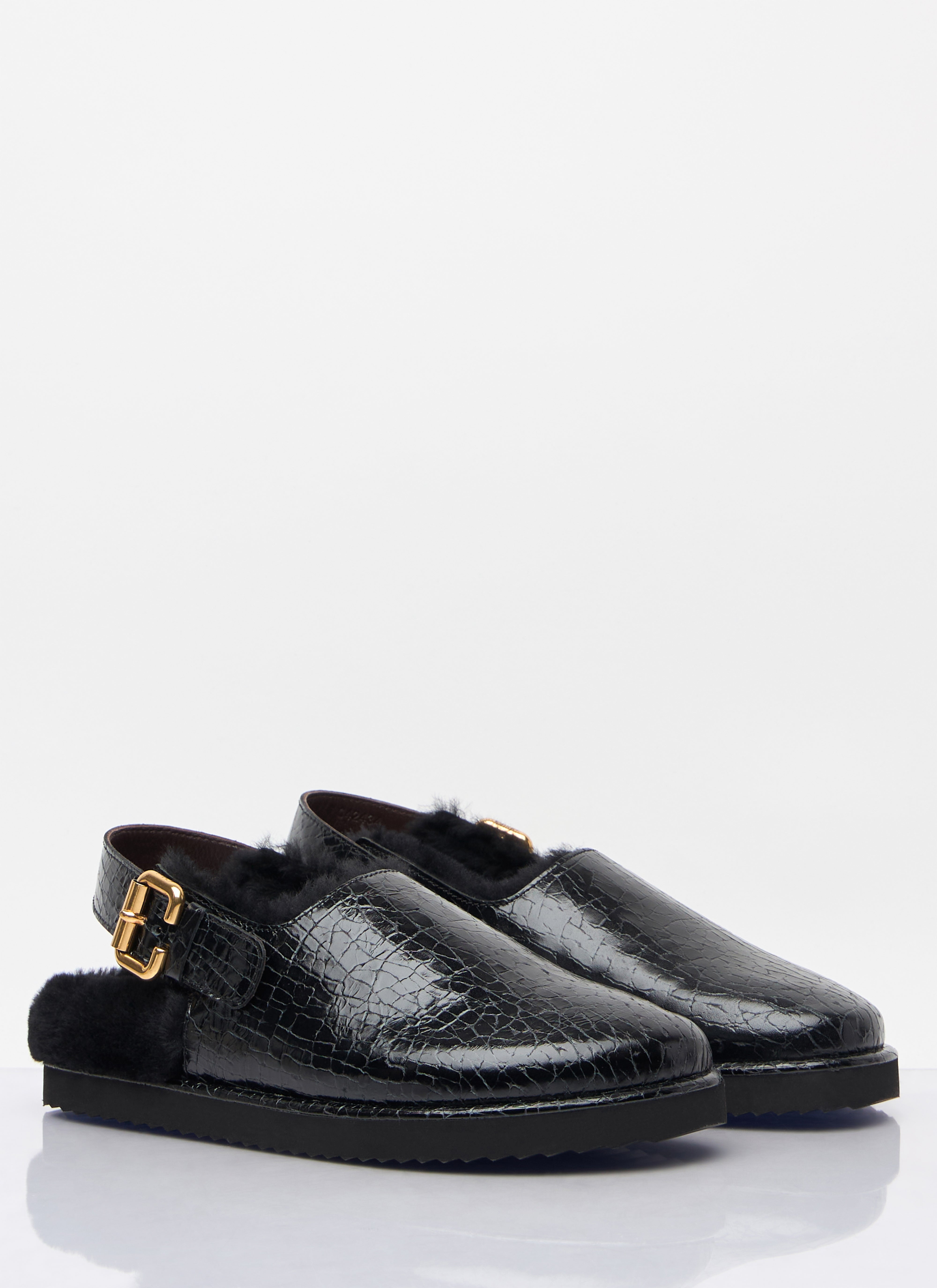 Chloé Cracked Leather Mule