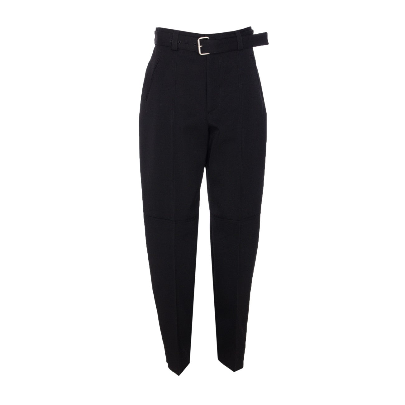 Bottega Veneta Tailored Trousers With Belt And Zip Detail In Blue
