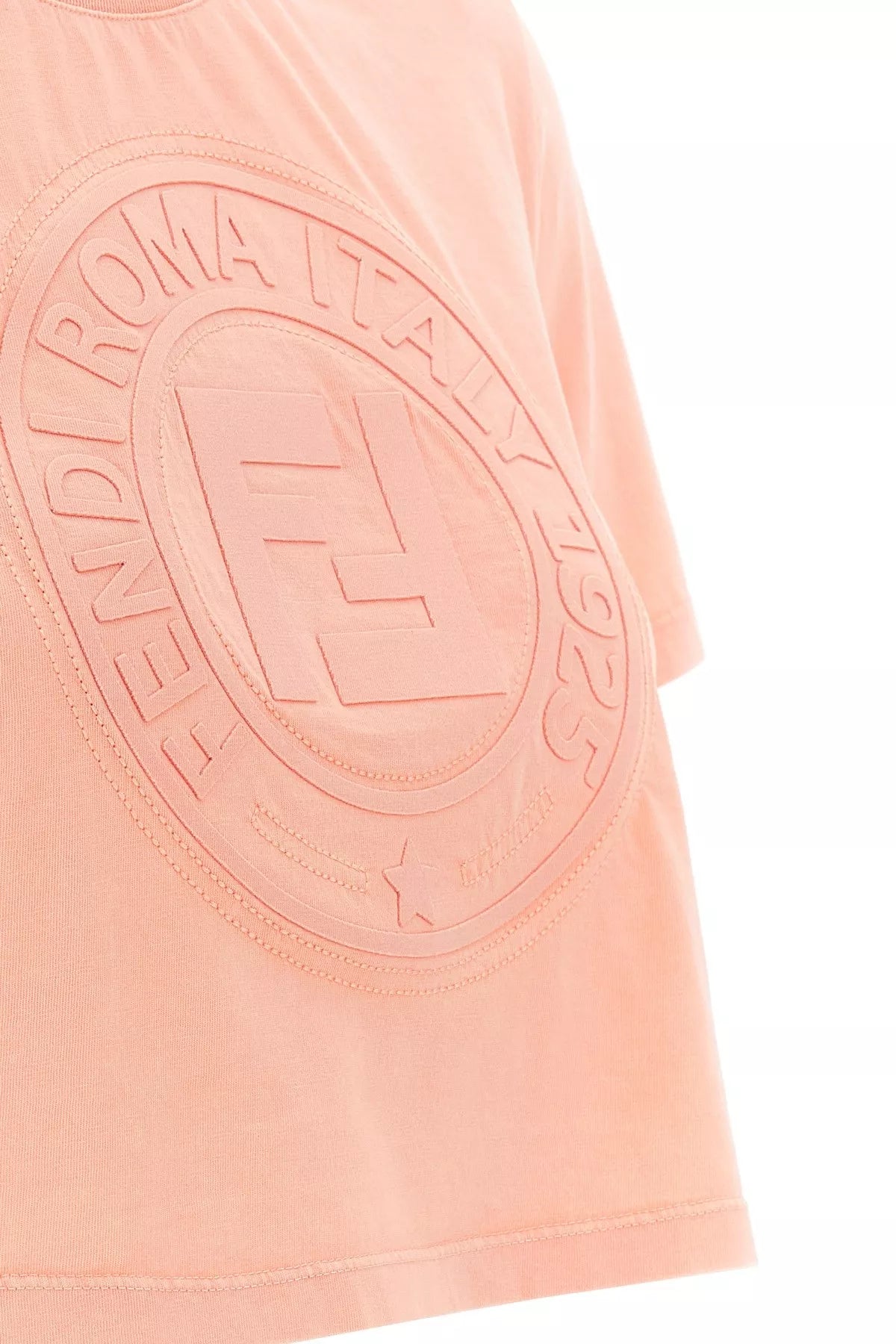 Fendi Women Pink Cotton T-shirt In Pink