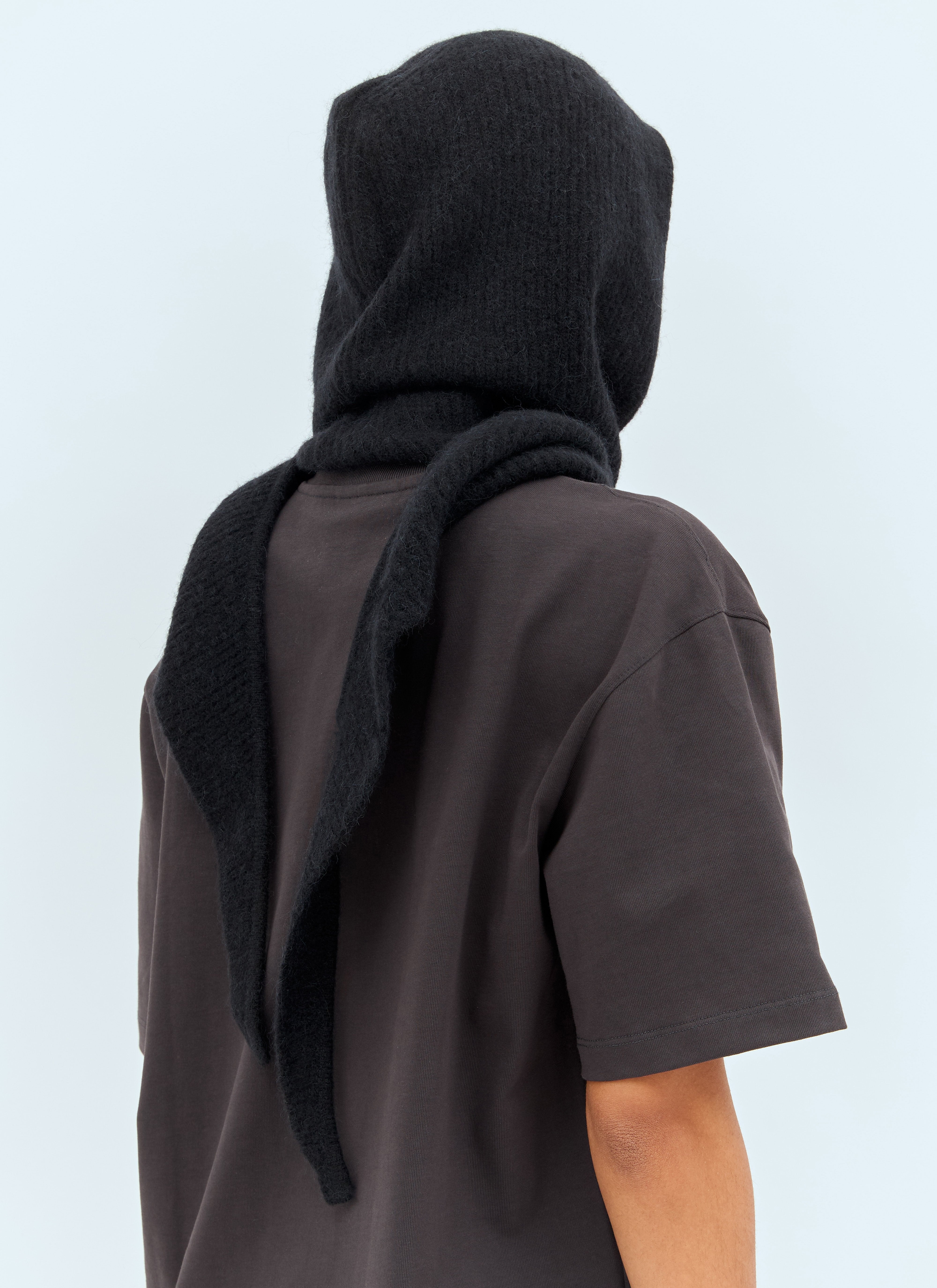 Ganni Women Soft Wool Balaclava In Green