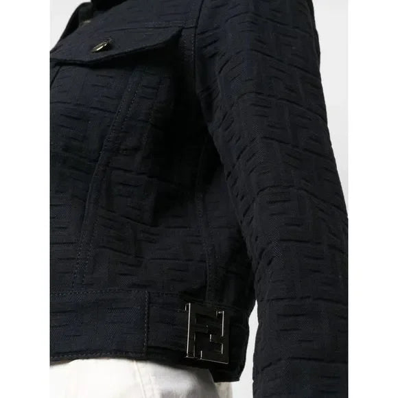 Fendi Women Ff Jacquard Truck Jacket In Black