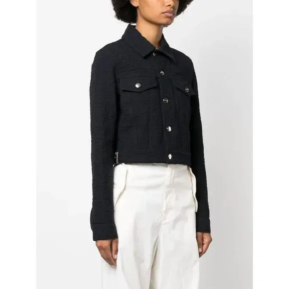 Fendi Women Ff Jacquard Truck Jacket In Black